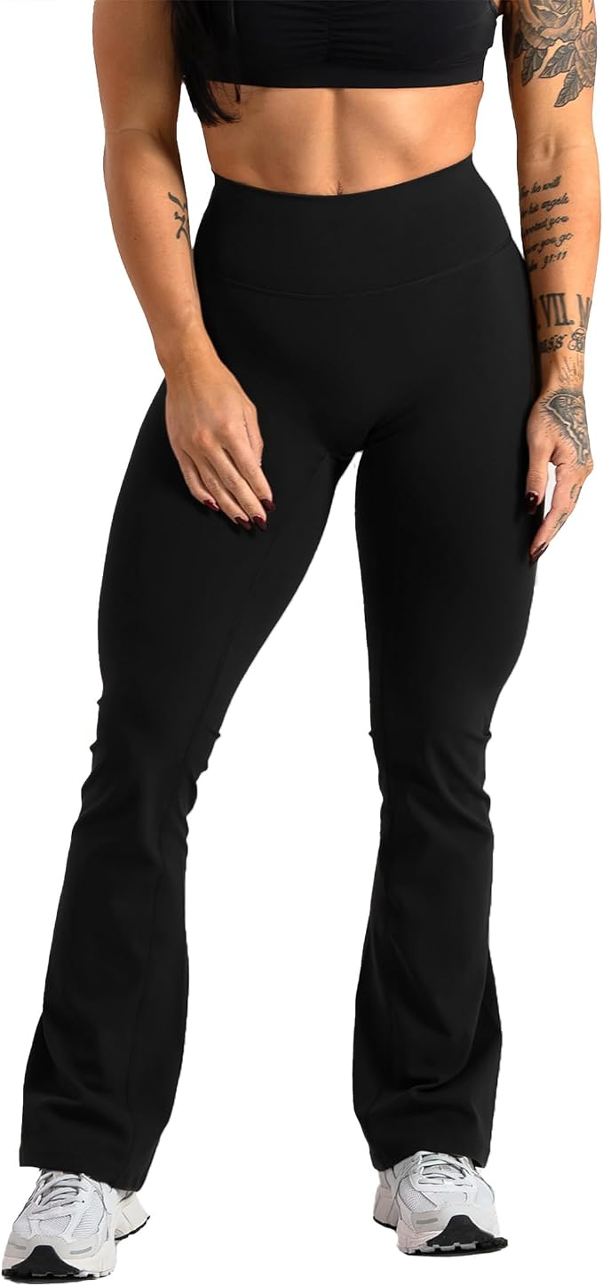 Leggins acampanados de talle alto