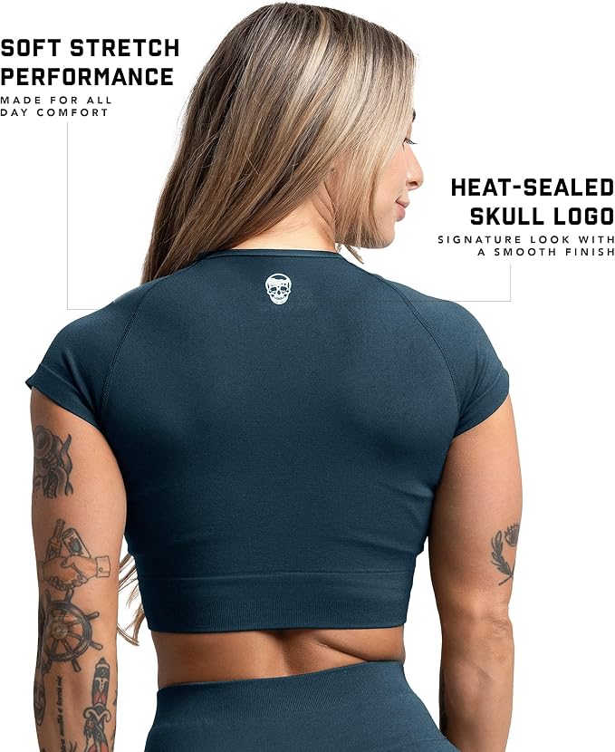 Camisetas deportivas de manga corta para mujer