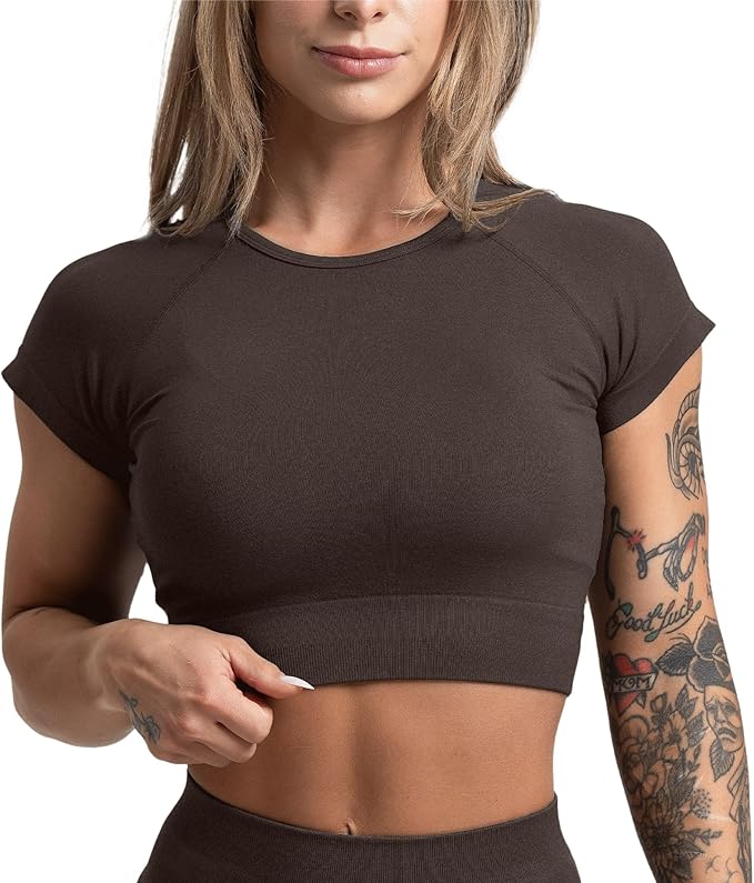 Camisetas deportivas de manga corta para mujer