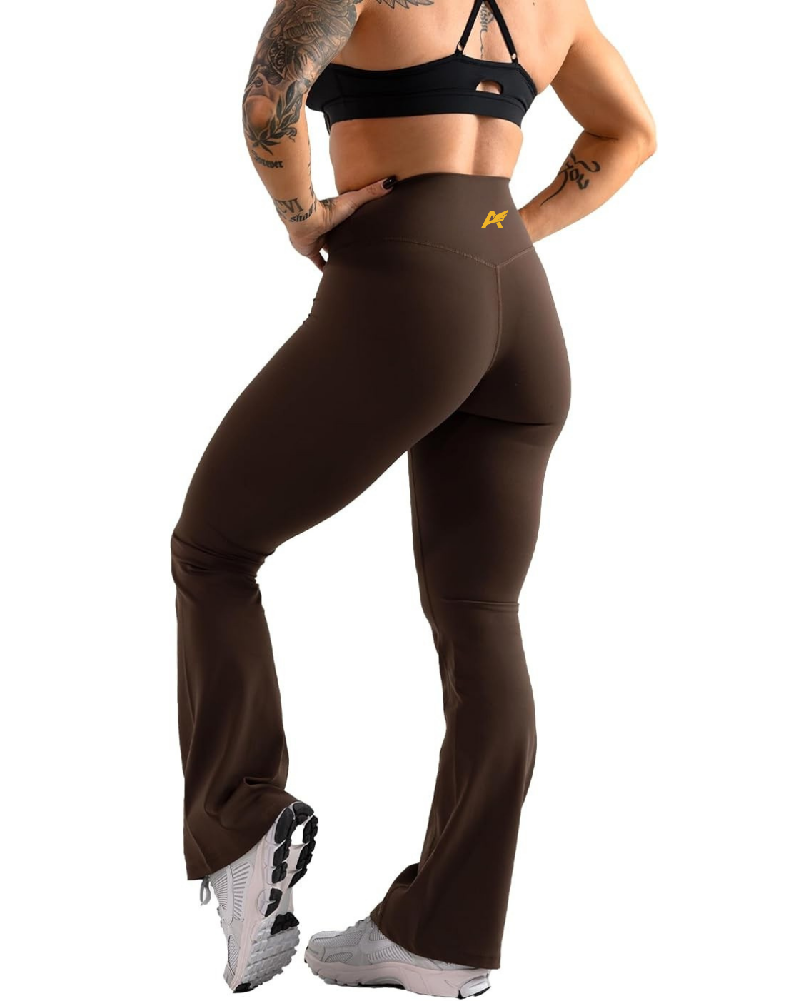 Leggins acampanados de talle alto