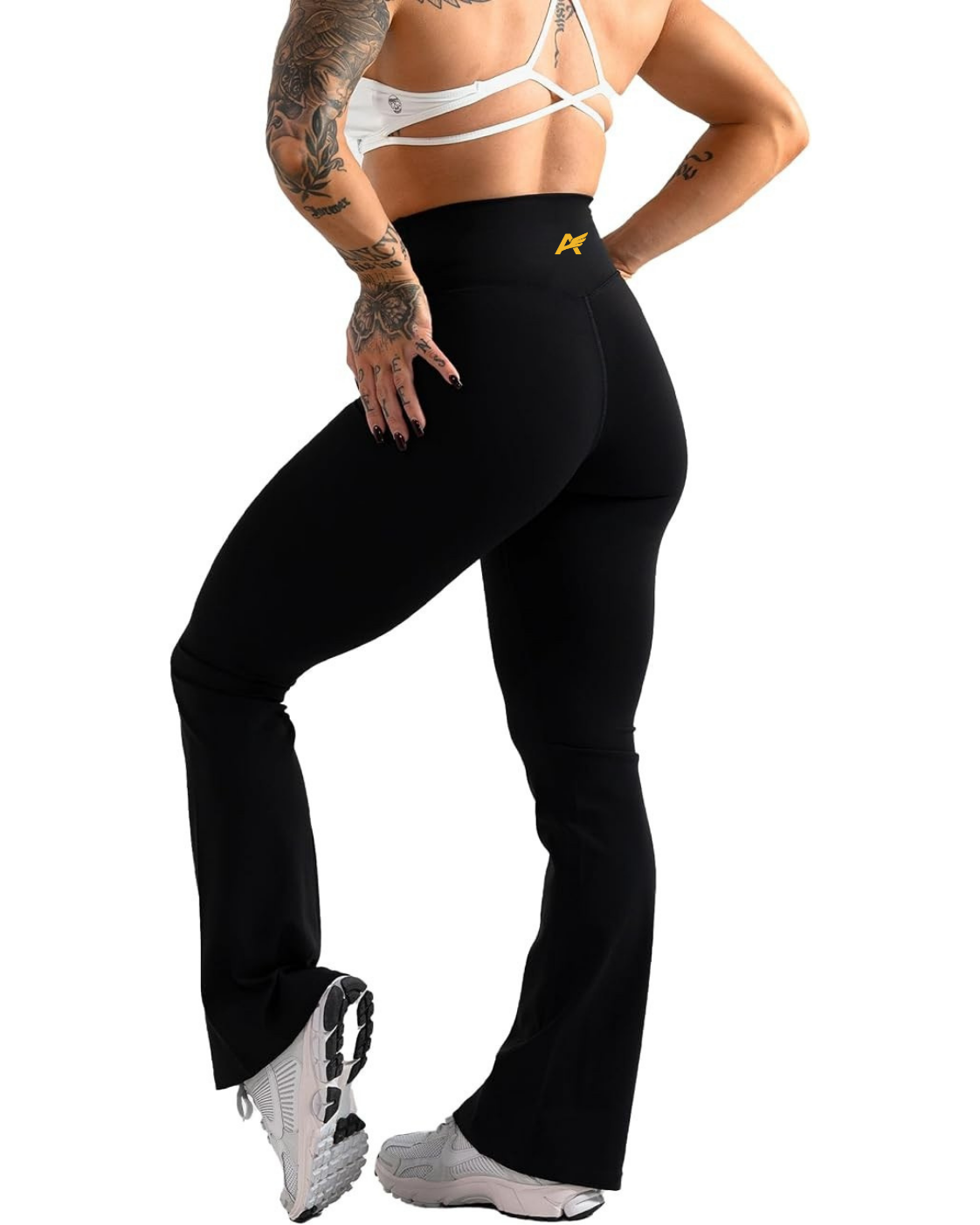 Leggins acampanados de talle alto