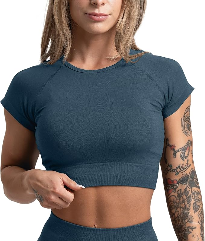 Camisetas deportivas de manga corta para mujer